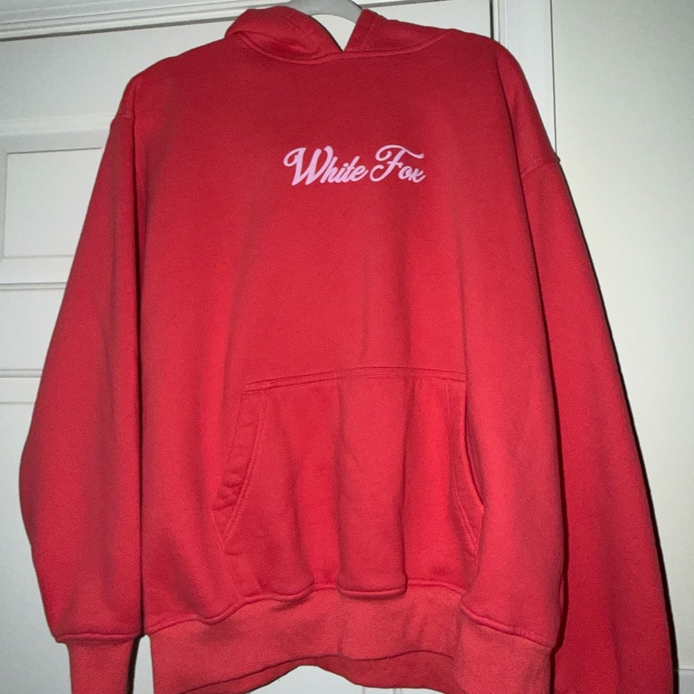 White Fox Pink Hoodie